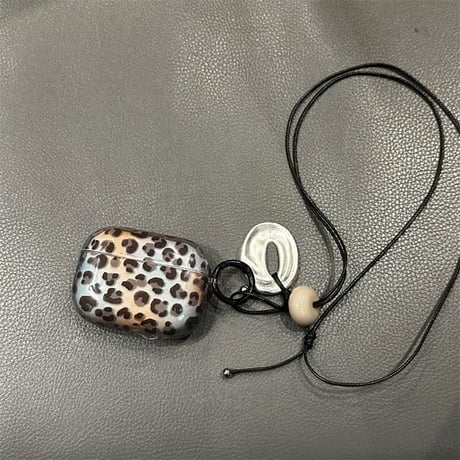 CUTECASE秋冬コーデ AirpodsPro3/４ケース ヒョウ柄 Airpods3/Pro2ケース ストラップ付 可愛いアニマル柄 女子力高いCM5714