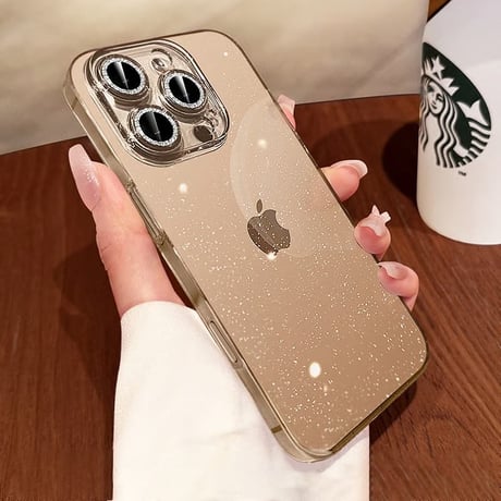 CUTECASE ラベンダー/ミストブルー/セージ iPhone17ケース 高透明感軽量でかさばらないキラキラレンズカバー iPhone17Pro/16ケース クリア 背面ラメ入り ソフトCM5765