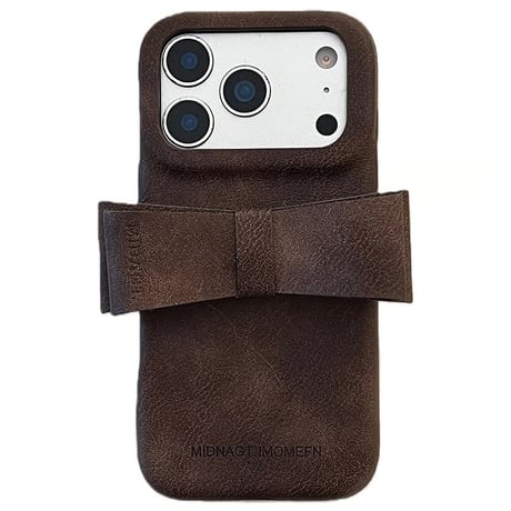CUTECASE リボンスタンド iPhone17pro/17ケース 革製 高級感 iPhone16ProMax/15/14カバー 耐衝撃 多機能 秋冬人気品CM6051