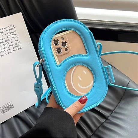 CUTECASEバック型 iPhone/Sharp/galaxy/sony/Arrowsケース ショルダーストラップ付 全機種対応 キュート 便利 シンプル風 肩ひも付きCM5355