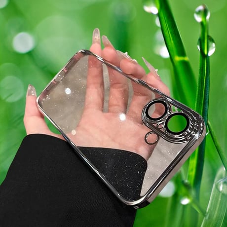 CUTECASE iPhone16/16Plusケース キラキラ 透明 iPhone15Pro/13/14ProMaxケース 黄ばまない ハード おしゃれ CM4594