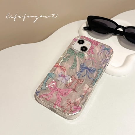 CUTECASEリボン柄 iPhone15/15promaxケース キラキラ iPhone14/13pro/12ケース かわいい 女子力UP CM4061