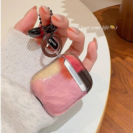 CUTECASE おしゃれ Airpods 4ケース 秋冬ファッション AirpodsPro2ケース リングとキーチェーン付 airpods3カバー シック CM5589