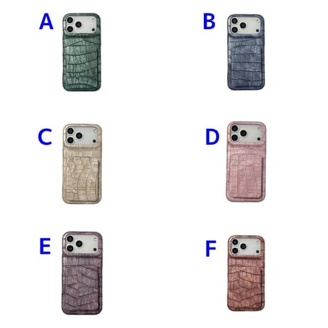 CUTECASE ワニ革 ミラースタンド付 iPhone17Pro/17ケース レザー 高級感 iPhone17ProMax/16Pro/15カバー 上品 高品質 耐衝撃 CM6074