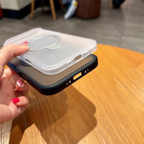 CUTECASE iPhone17Pro/17Promaxケース MagSafeリングスタンド 耐衝撃 iPhone16pro/15/14カバー 指紋防止 高品質 カッコイイCM5584