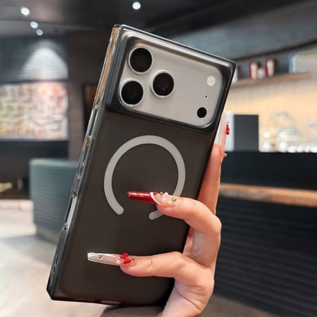 CUTECASEスクエア iPhone17Pro/17ProMaxケース 指紋防止 MagSafe対応 iPhone17/16Pro/15カバー マット仕上げ 耐久性あるCM5995