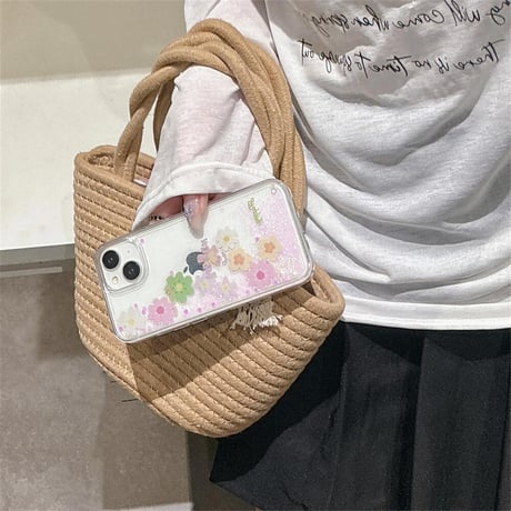 CUTECASE動く花 アイフォン15/15pro/15plusケース キラキララメ入り iPhone14/13pro/12ケース 可愛い 丈夫CM4494