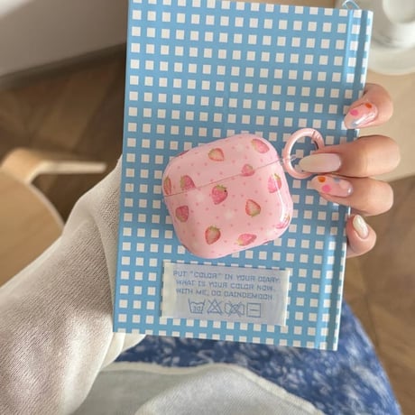CUTECASEイチゴ柄 AirpodsPro3ケース 甘めコーデ Airpods4/3カバー AirpodsPro第2/1世代 ピンク ギフトにおすすめCM6515