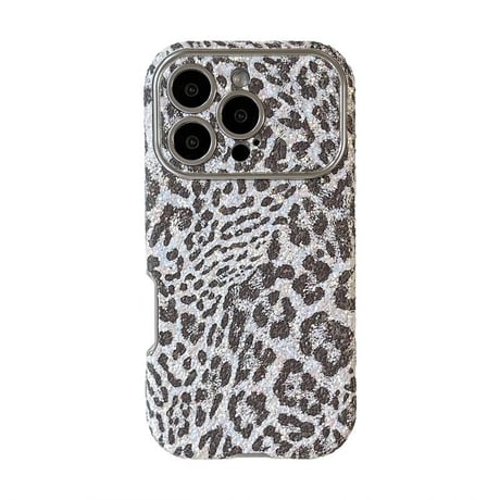 CUTECASE アニマル柄 iPhone17Pro/17ケース ヒョウ柄/ゼブラ柄 iPhone16Promax/15proカバー キラキララメ 秋冬コーデにおすすめ CM5649