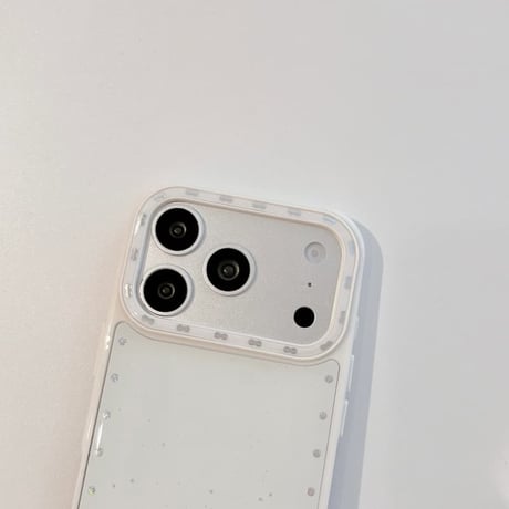 CUTECASE ダイヤリボンスタンド iPhone17Pro/17ケース ストーンライン iPhone16Pro/15/14ケース 淡色系 ガーリーファッションCM6338