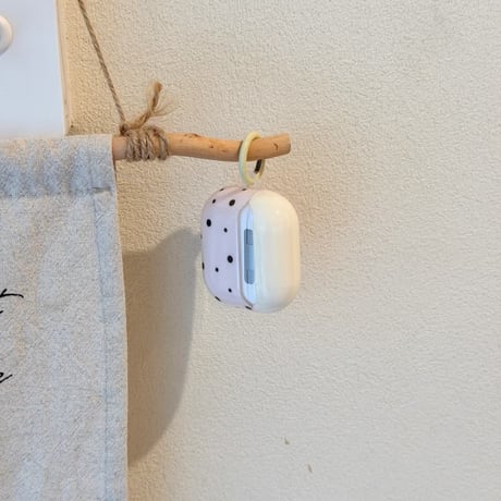 CUTECASE ピンク it's ok Airpods Pro3ケース 水玉模様 Airpods4/3カバー pro2/pro1 リング/星キーホルダー 韓国風CM6254