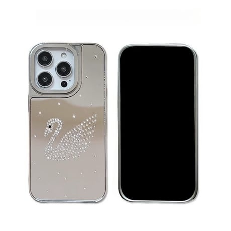 CUTECASEジュエリースワン iPhone16pro/16カバー メイク直し鏡 iPhone15pro/14promax/13ケース 頑丈 上品 大人可愛い CM5212