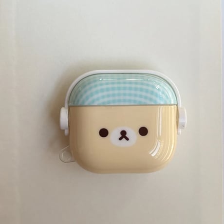 CUTECASE クマさん Airpods Pro3ケース スタンド機能付 Airpods4/3カバー pro2/pro1 可愛すぎ 便利 ペアお揃いコーデにおすすめCM6089