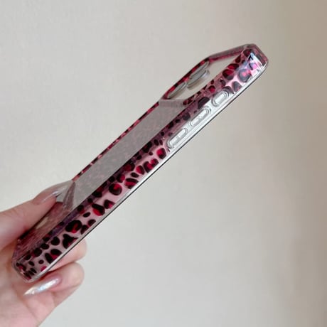 CUTECASE キラキラヒョウ柄 iPhone17/17Proケース きれいラメ iPhone17Promax/16Pro/15カバー 白ハート柄 ガールズに人気 CM5966