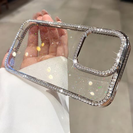 CUTECASEジュエリーライン iPhone16pro/16ケース キラキララメ iphone15pro/14/13promaxカバー レンズフィルム 綺麗CM5512