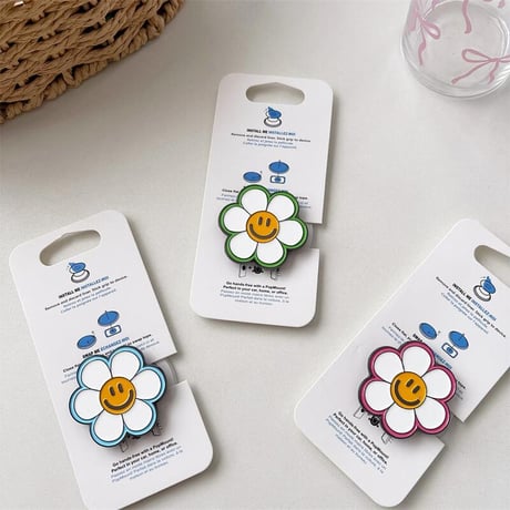 CUTECASE笑顔の花 スマホグリップ スタンド マグネット式タイプ 便利 可愛い 耐久性ある ギフトに最適CM5386