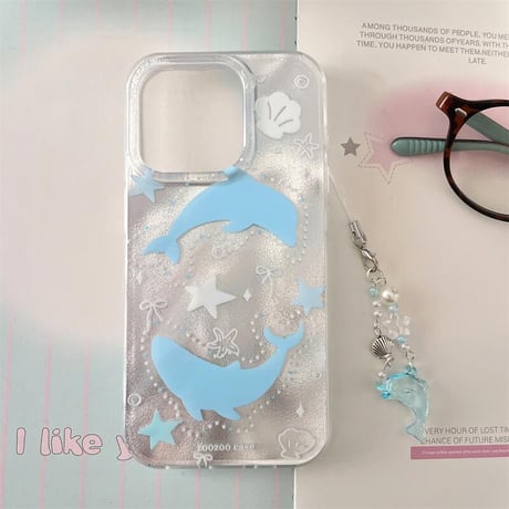 CUTECASEかわいいイルカiphone16PromaxケースiPhone16case C6032