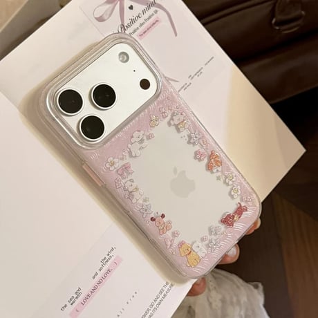 CUTECASE ワンちゃん iPhone17/17Proケース ピンク iPhone17Pro/16ケース キラキラ感 可愛い 推し活グッズCM6288
