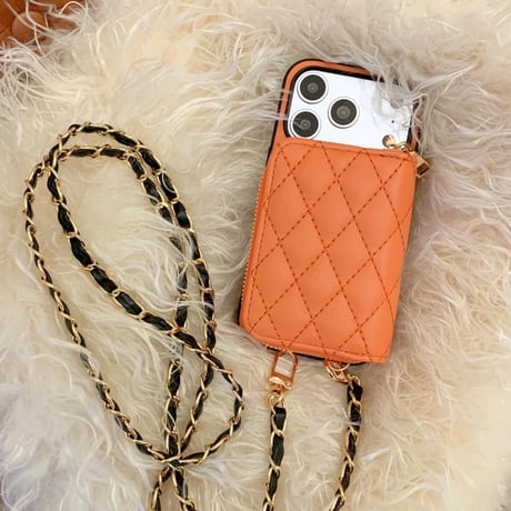 CUTECASE カード収納 iPhone17Pro/17ProMaxケース 肩掛けショルダーストラップ付 iPhone17/16pro/15ケース 高級感 レザー製 CM5877