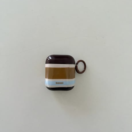 CUTECASE カラーブロッキング AirpodsPro3ケース ストライプ柄 エアポッズ4/3 AirpodsPro2/Proカバー 皮ストラップ シック ギフトにおすすめ CM6209