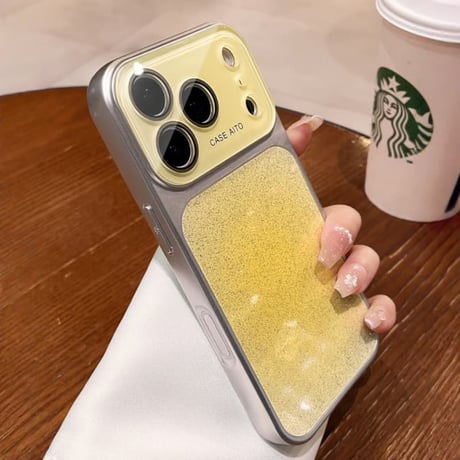 CUTECASE グラデーションカラーiPhone17Promaxケースカメラ保護 iPhone17Pro/16pro/15Pro/14ProMaxケース 光る 頑丈CM6385