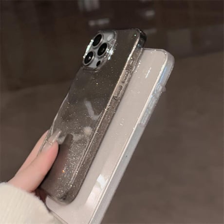 CUTECASE定番 iPhone16pro/16promaxケース キラキララメ iPhone15pro/14pro/13/12カバー 黄ばまない クリアケース CM5085