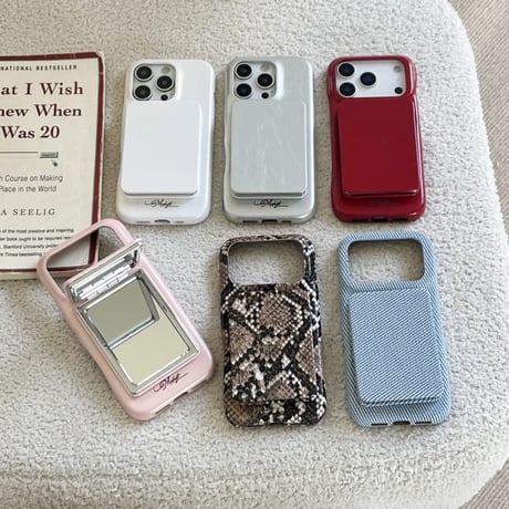 CUTECASE ダブルスタンド付鏡 iPhone17Pro/17ケース レザー 上品 iPhone17ProMax/16/15ケース 高品質 頑丈 オシャレ CM5969