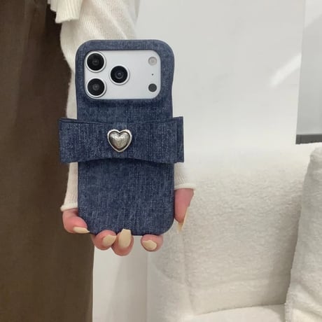 CUTECASE リボンスタンド iPhone17Pro/17ケース レザー アイフォン16/15pro/13/12Pro/14カバー 高品質 レザーCM6230