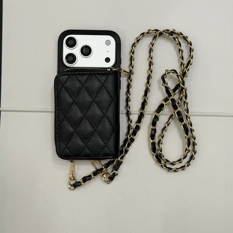 CUTECASE カード収納 iPhone17Pro/17ProMaxケース 肩掛けショルダーストラップ付 iPhone17/16pro/15ケース 高級感 レザー製 CM5877