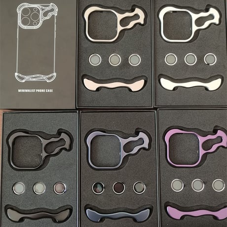 CUTECASEiPhone15 promax 携帯電話ケース iPhone 14フレームレスに適した特別な形状の金属コーナー保護パッドにはレンズフィルムが付属しています