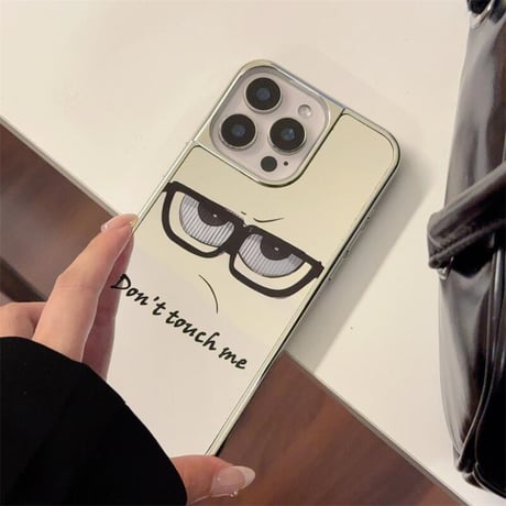 CUTECASEミラー iPhone16e/16proケース 面白い顔 iPhone15promax/14/13カバー 丈夫 耐久性ある CM5337