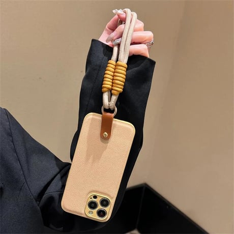 CUTECASE小銭付き iPhone15/15pro/15plusケース ストラップ2点 アイフォン14/13pro/12カバー シンプル コスパ最強 CM4284