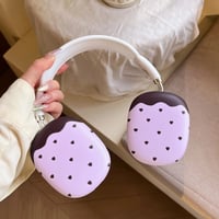 CUTECASE ラベンダー AirPodsMax2/1ケース ハート柄 エアーポッズ マックス専用カバー 指紋防止 大人可愛いCM5286