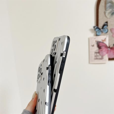 CUTECASE ハート柄 iPhone15/15proケース マット 指紋防止 iPhone14/13pro/12proケース かわいい 女子力UP CM4405