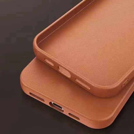 CUTECASEソリッドカラー革素材iPhone16Pro/16ProMaxケース MagSafe クラシック iPhone15Pro/14/13カバー  C6030