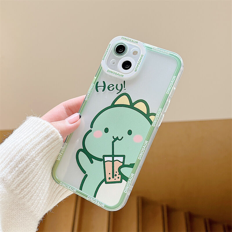 CUTECASEクラシック幸せな恐竜スマホケースiphone14/14Promax