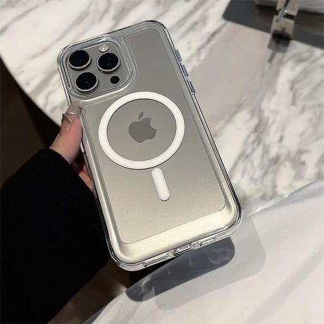 CUTECASE Magsafe対応 iPhone15/15promaxケース 黄ばまない 透明 iPhone14/13pro/12promaxケース シンプル 耐衝撃CM4429