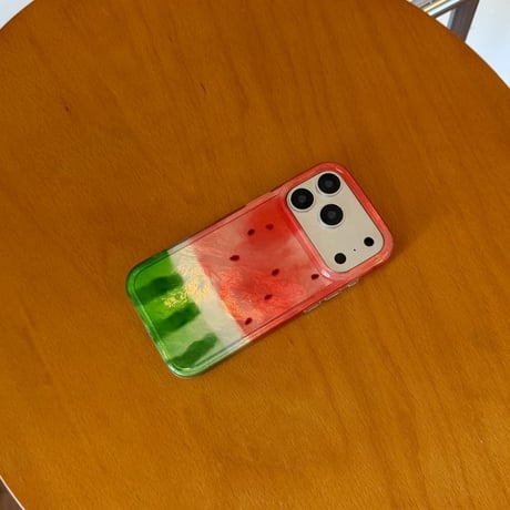 CUTECASEスイカ柄 iPhone17Pro/17ケース 美味しそう iPhone16ProMax/15Proケース 涼しい感 艶感 夏コーデCM6541