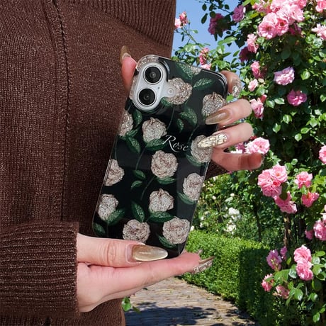CUTECASE薔薇柄 iphone16/16proケース おしゃれ キラキラ iphone15pro/14/13proケース エレガント 可愛い CM4991