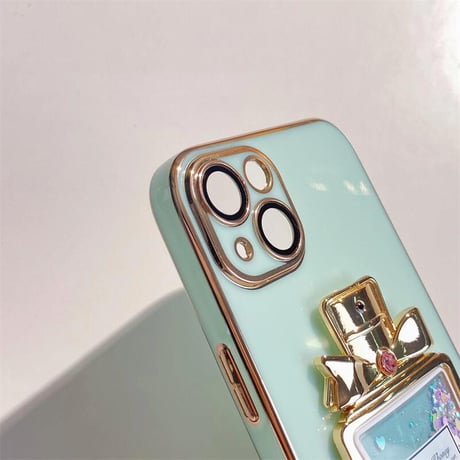 CUTECASE グリッター香水瓶スタンド iphone15pro/14/13proケース キラキラ アイフォン12mini/11proカバー お洒落 使いやすい 個性ファッションCM2198