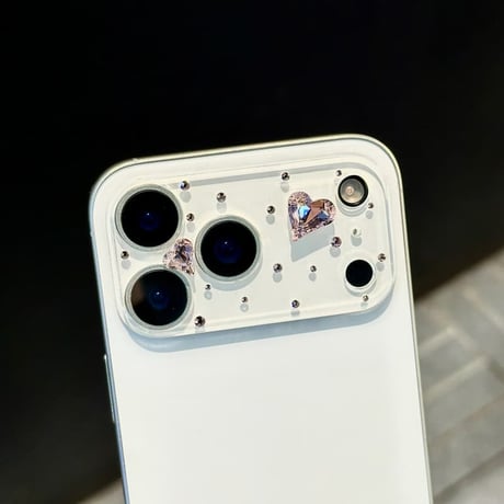 CUTECASEダイヤカメラカバー iPhone17 iPhone17Pro iPhone17ProMax ガラス保護フィルム キラキラ おしゃれ きれい 人気CM6069