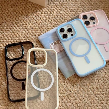 CUTECASE淡色系 iPhone16pro/16promaxケース MagSafe対応 iPhone15pro/14/13カバー シンプル風 男女兼用 頑丈 CM5293