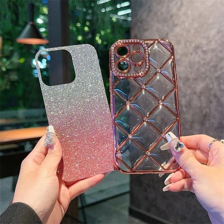 CUTECASE ダイヤデコ iphone16pro/16eケース オシャレ綺麗アイフォン13/12proカバー カメラ保護 キラキラインナーシート付き CM5494