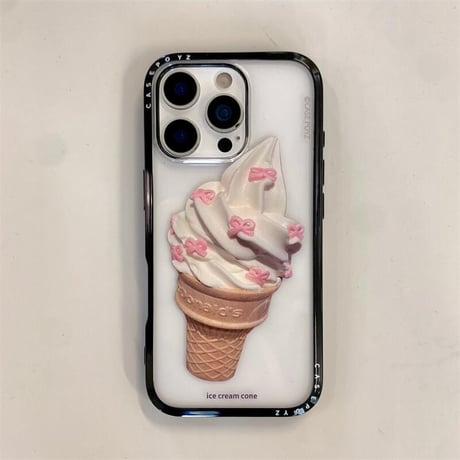CUTECASEアイスクリームコーン iPhone16pro/16ケース 夏に人気 iPhone15pro/14/13pro/12カバー 大人可愛い プレゼントにおすすめCM5277