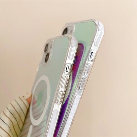 CUTECASE光る Magsafe iphone15/14proケース キラキララメ入り クリアアイフォン13pro/12promaxカバー オシャレ 夏に人気CM4421