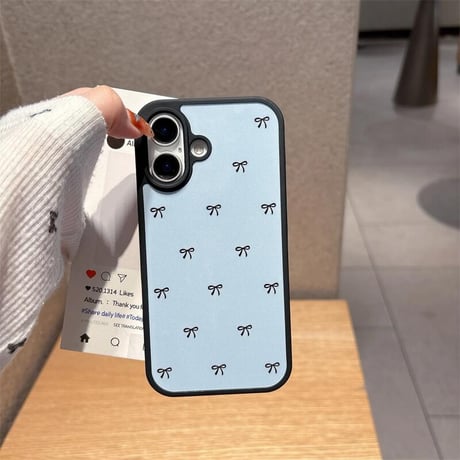 CUTECASEリボン柄 iPhone16Pro/16ケース 韓国風 iPhone15pro/14/13/12ケース 可愛すぎ 女子力アップ CM4842