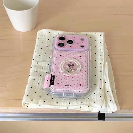CUTECASE 花型カメラカバーiPhone17Promaxケース皮っぽい 刺繡リボン iPhone17ProMax/16ケース 頑丈可愛い ギフトにおすすめCM5760