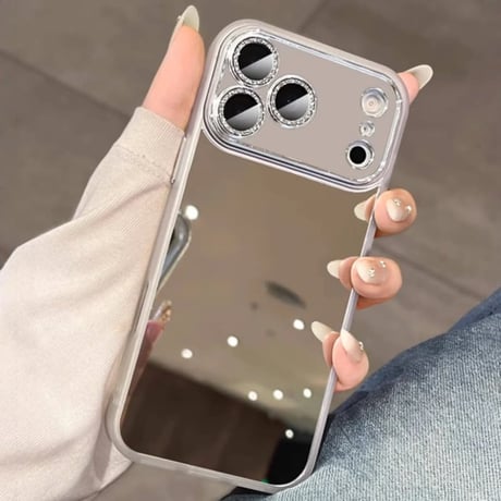 CUTECASE ミラー iPhone17Pro/17ケース キラキラレンズカバー iPhone17ProMax/16Pro/15カバー きれい 丈夫 オシャレ CM5982