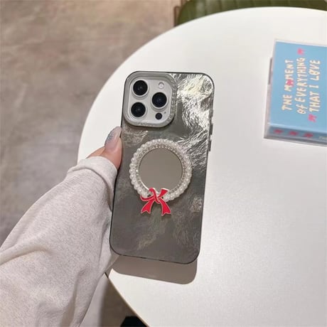 CUTECASE メイク直し 鏡iPhone15/16proケース キラキラアイフォン14プロ/13/12カバー お洒落 女子力アップ CM4572