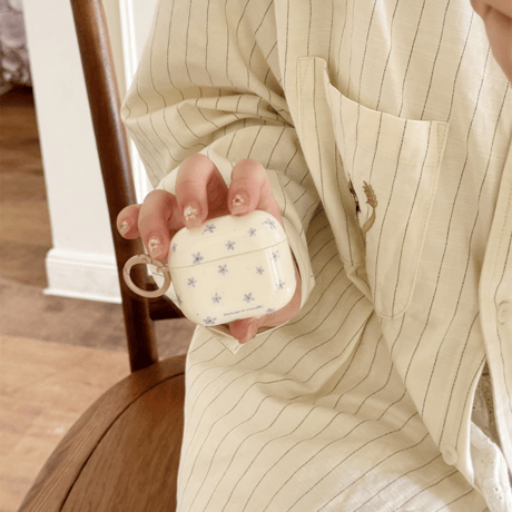 CUTECASE春夏におすすめ エアーポッズ 4ケース 淡色系 花柄 Airpods3/Pro2ケース airpodsproカバー リング付き エレガント CM5152